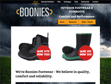 Tablet Screenshot of booniesfootwear.com